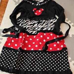 Minnie Mouse Black and Red Polka Dot Dress